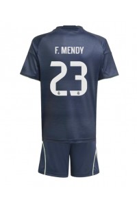 Real Madrid Ferland Mendy #23 Babyklær Borte Fotballdrakt til barn 2025-26 Korte ermer (+ Korte bukser)